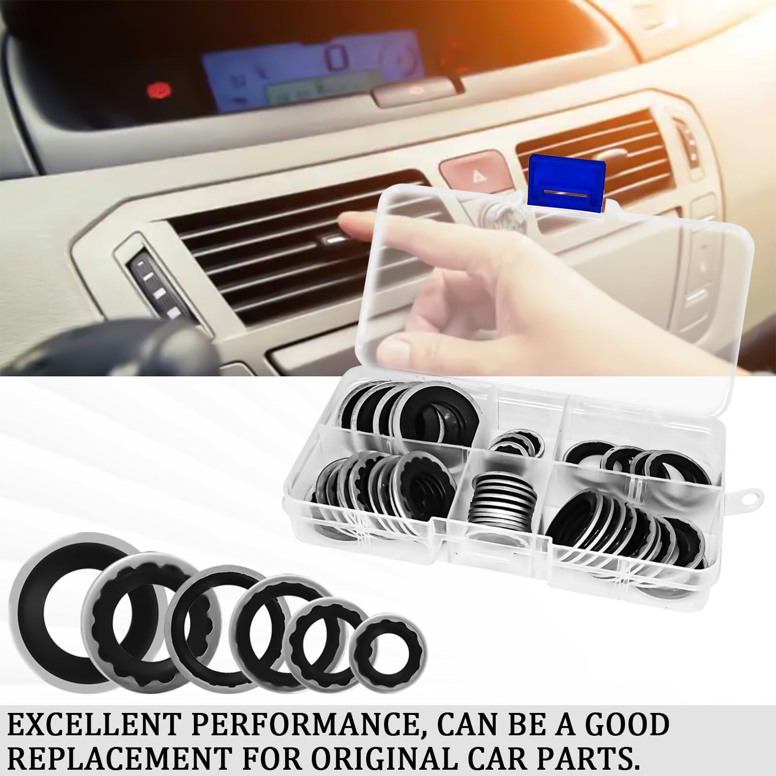 オルゴンリング 貼付け用 3個セット Amazon | LOLOLE エアコンコンプレッサーポートシールワッシャー